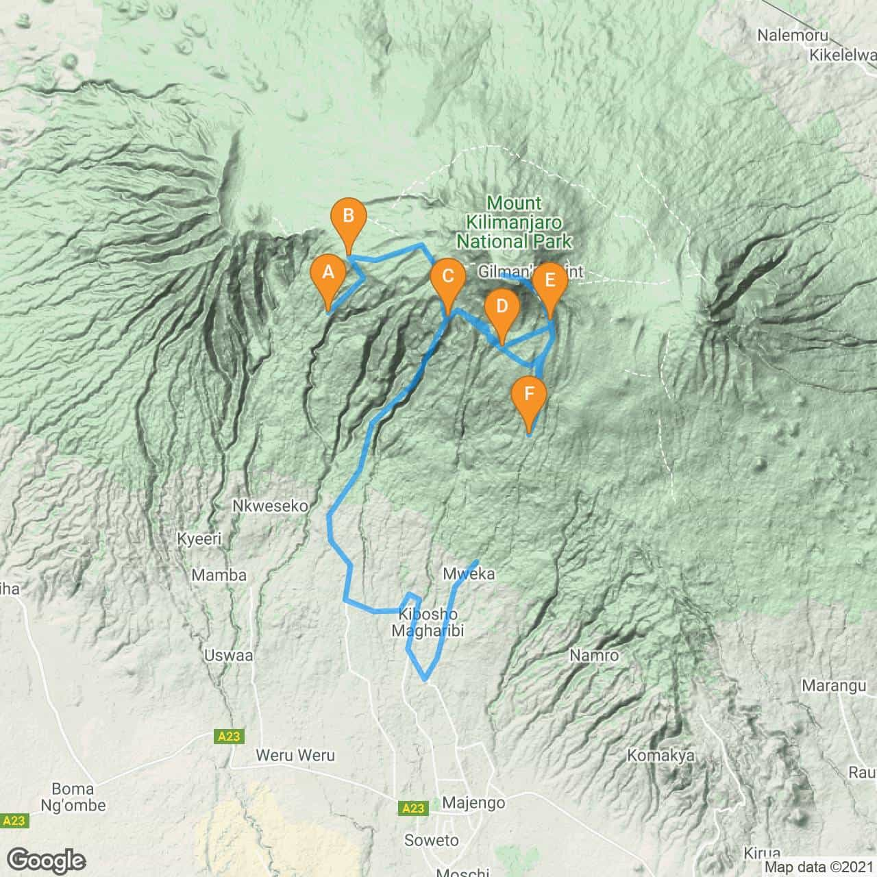 kilimanjaro machame route